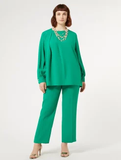 Hot Marina Rinaldi Crepe envers satin tunic GREEN