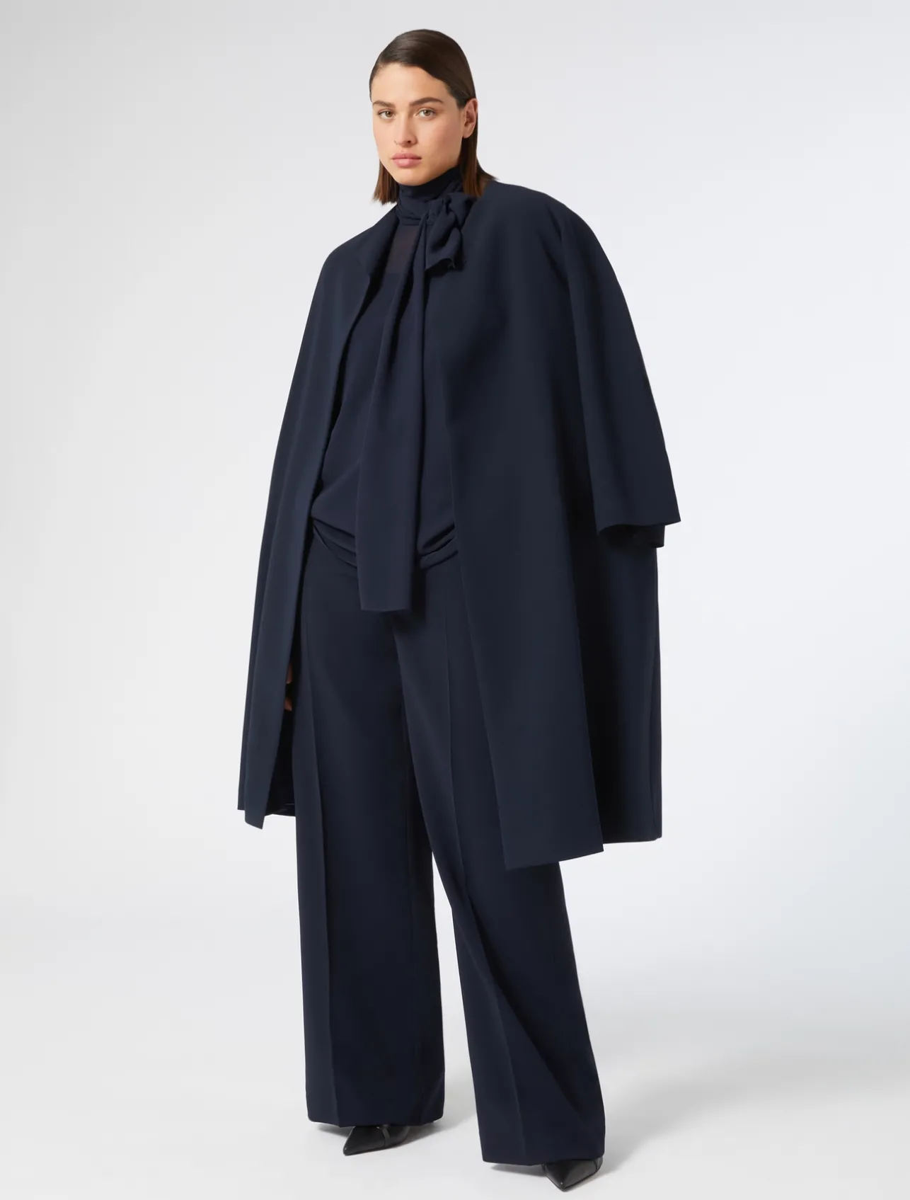 Online Marina Rinaldi Crepe georgette blouse MIDNIGHTBLUE