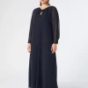 Clearance Marina Rinaldi Crepe georgette dress MIDNIGHTBLUE