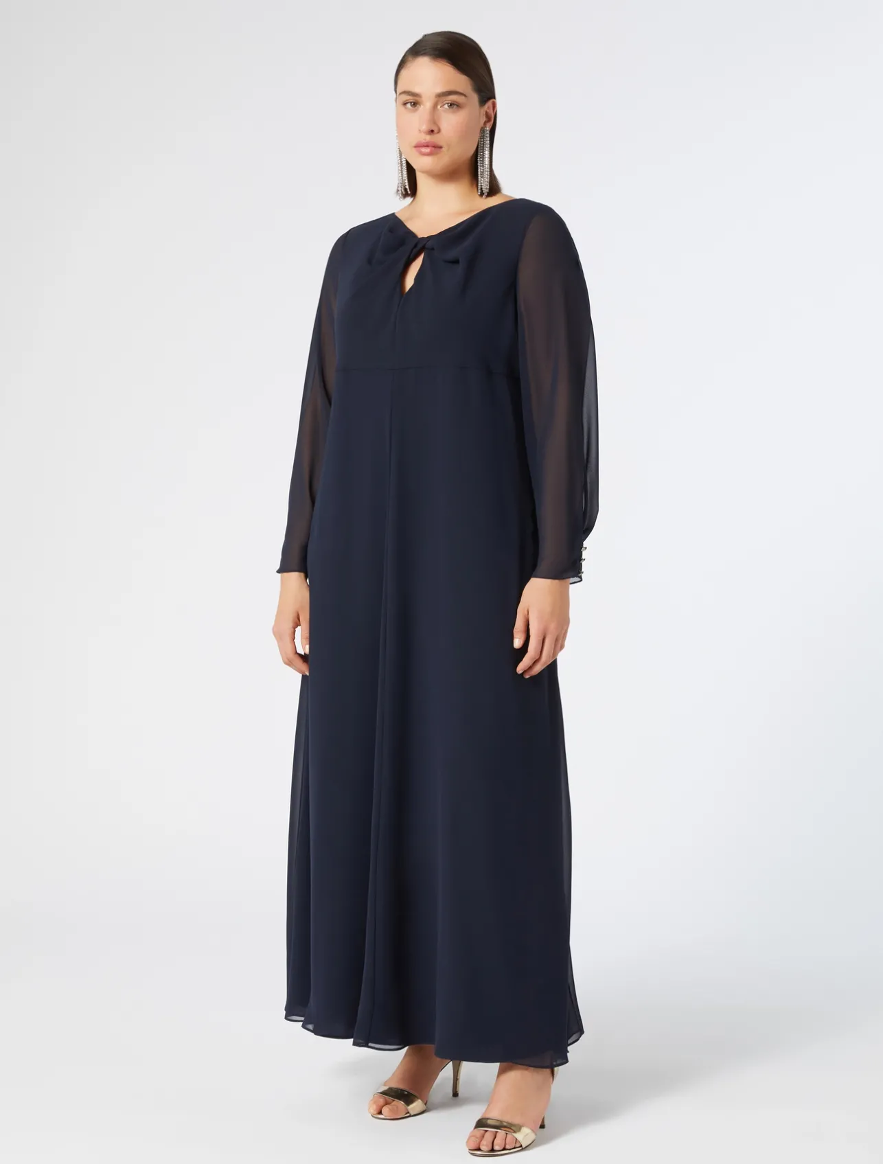 Clearance Marina Rinaldi Crepe georgette dress MIDNIGHTBLUE