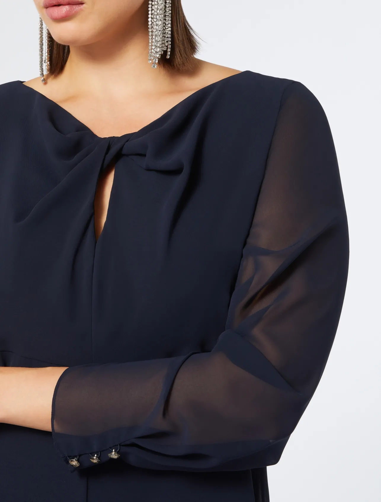 Clearance Marina Rinaldi Crepe georgette dress MIDNIGHTBLUE