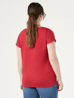 Online Marina Rinaldi Crepe jersey T-shirt RED