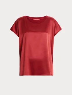 Online Marina Rinaldi Crepe jersey T-shirt RED