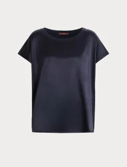 New Marina Rinaldi Crepe jersey T-shirt NAVY