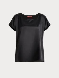 Clearance Marina Rinaldi Crepe jersey T-shirt BLACK