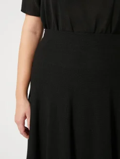 New Marina Rinaldi Crepe knit skirt BLACK