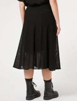 New Marina Rinaldi Crepe knit skirt BLACK