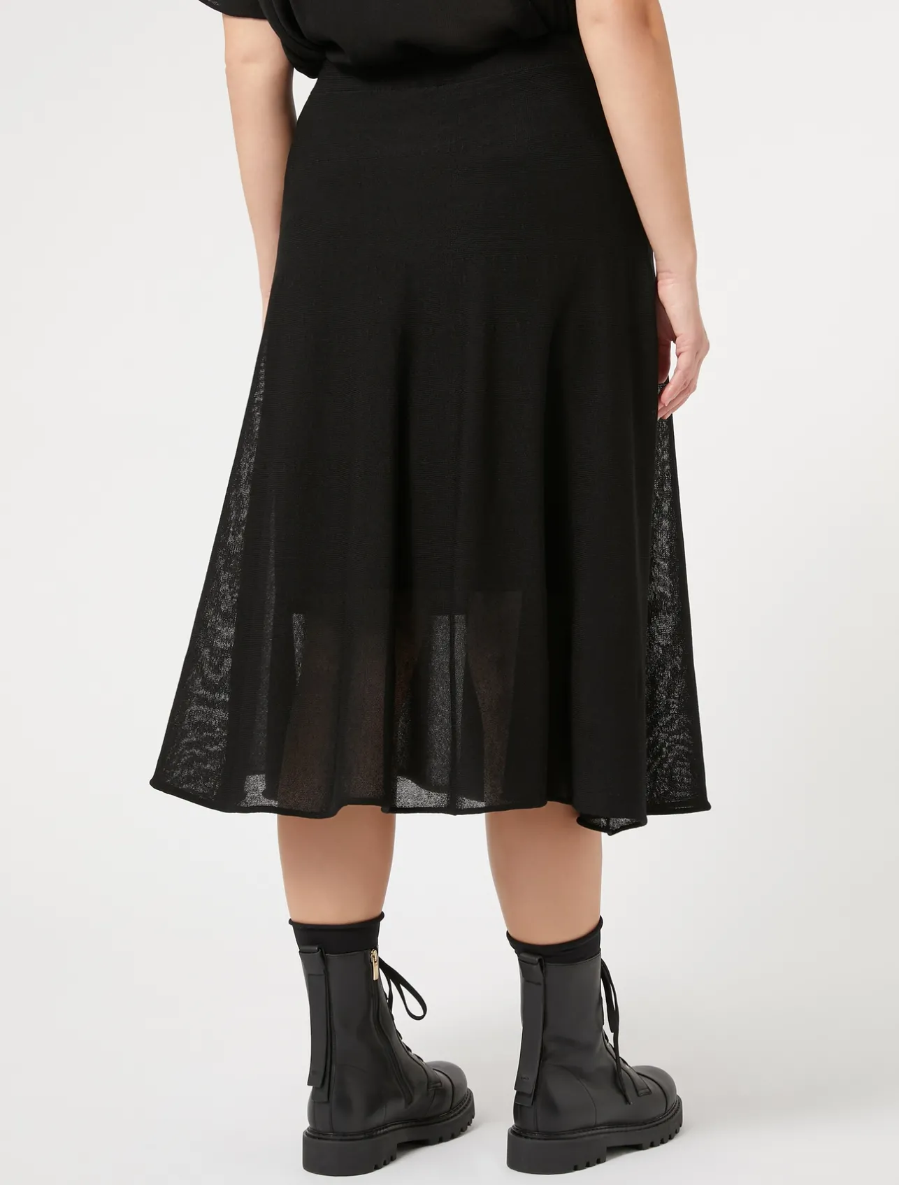 New Marina Rinaldi Crepe knit skirt BLACK