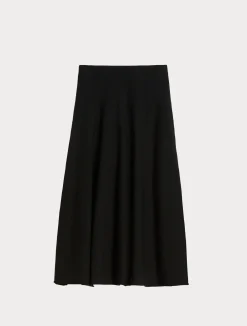 New Marina Rinaldi Crepe knit skirt BLACK