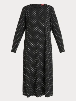 Sale Marina Rinaldi Crêpe de Chine dress BLACK