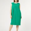 Fashion Marina Rinaldi Crêpe envers satin dress GREEN