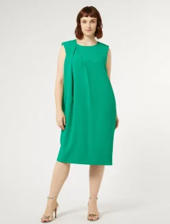 Fashion Marina Rinaldi Crêpe envers satin dress GREEN