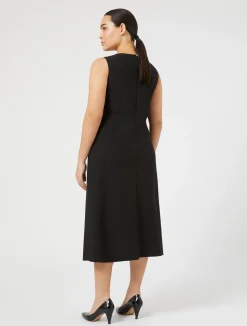 Discount Marina Rinaldi Crêpe satin dress BLACK
