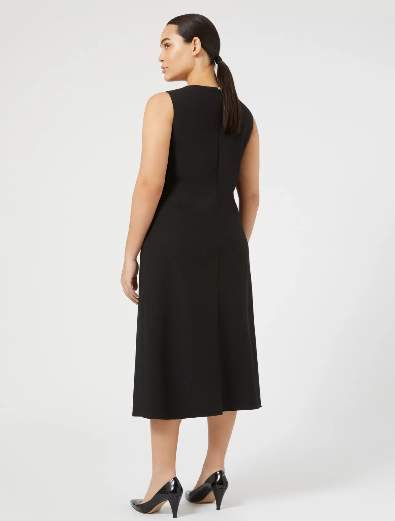 Discount Marina Rinaldi Crêpe satin dress BLACK