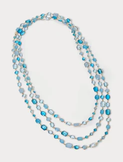 Clearance Marina Rinaldi Crystal-adorned necklace LIGHTBLUE