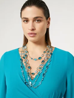 Clearance Marina Rinaldi Crystal-adorned necklace LIGHTBLUE