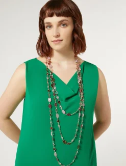 Sale Marina Rinaldi Crystal-adorned necklace PINK