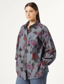 Fashion Marina Rinaldi Denim chambray shirt NAVY