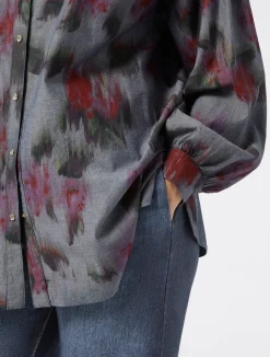 Fashion Marina Rinaldi Denim chambray shirt NAVY