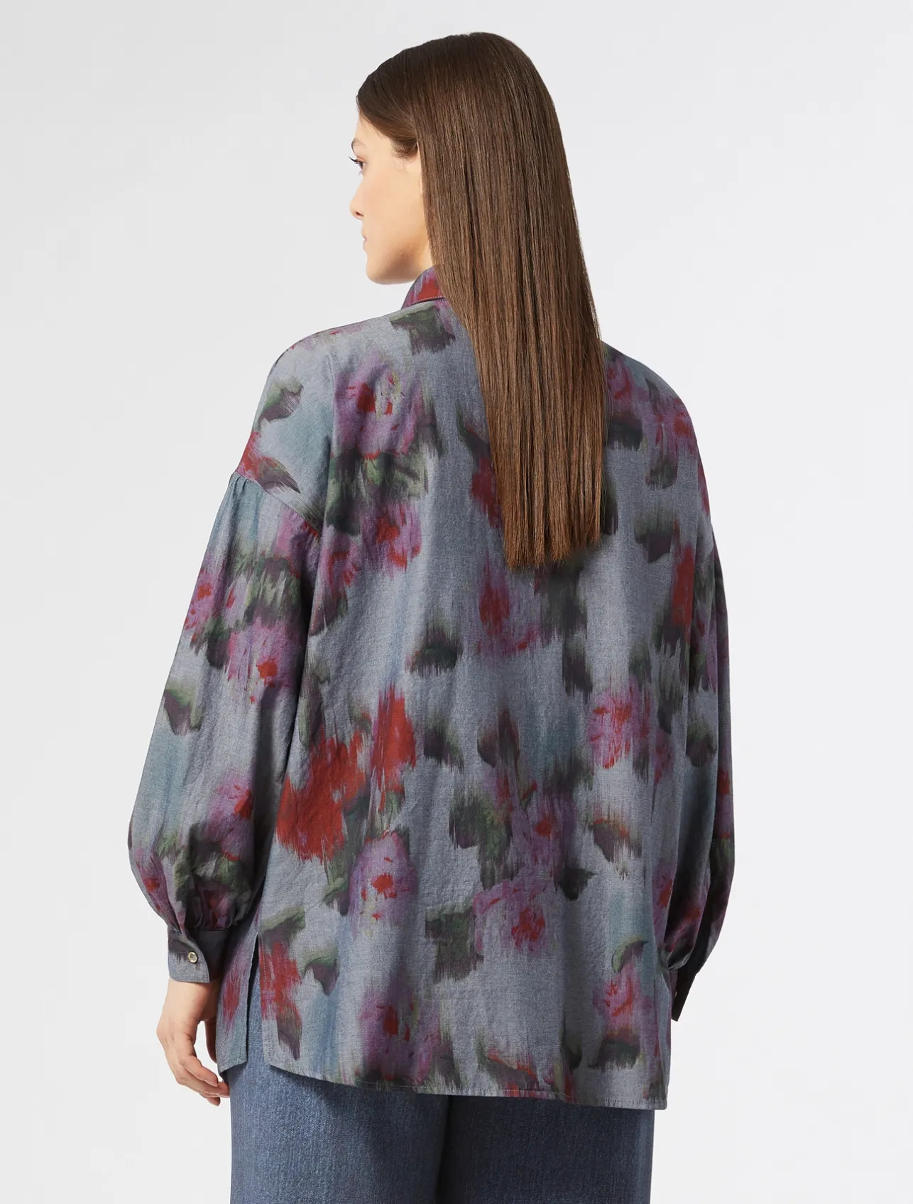 Fashion Marina Rinaldi Denim chambray shirt NAVY