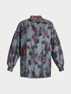 Fashion Marina Rinaldi Denim chambray shirt NAVY
