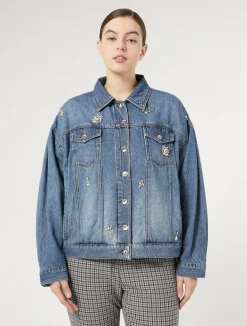 Best Marina Rinaldi Denim cropped jacket NAVY