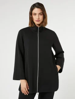 Hot Marina Rinaldi Double-faced jersey jacket BLACK