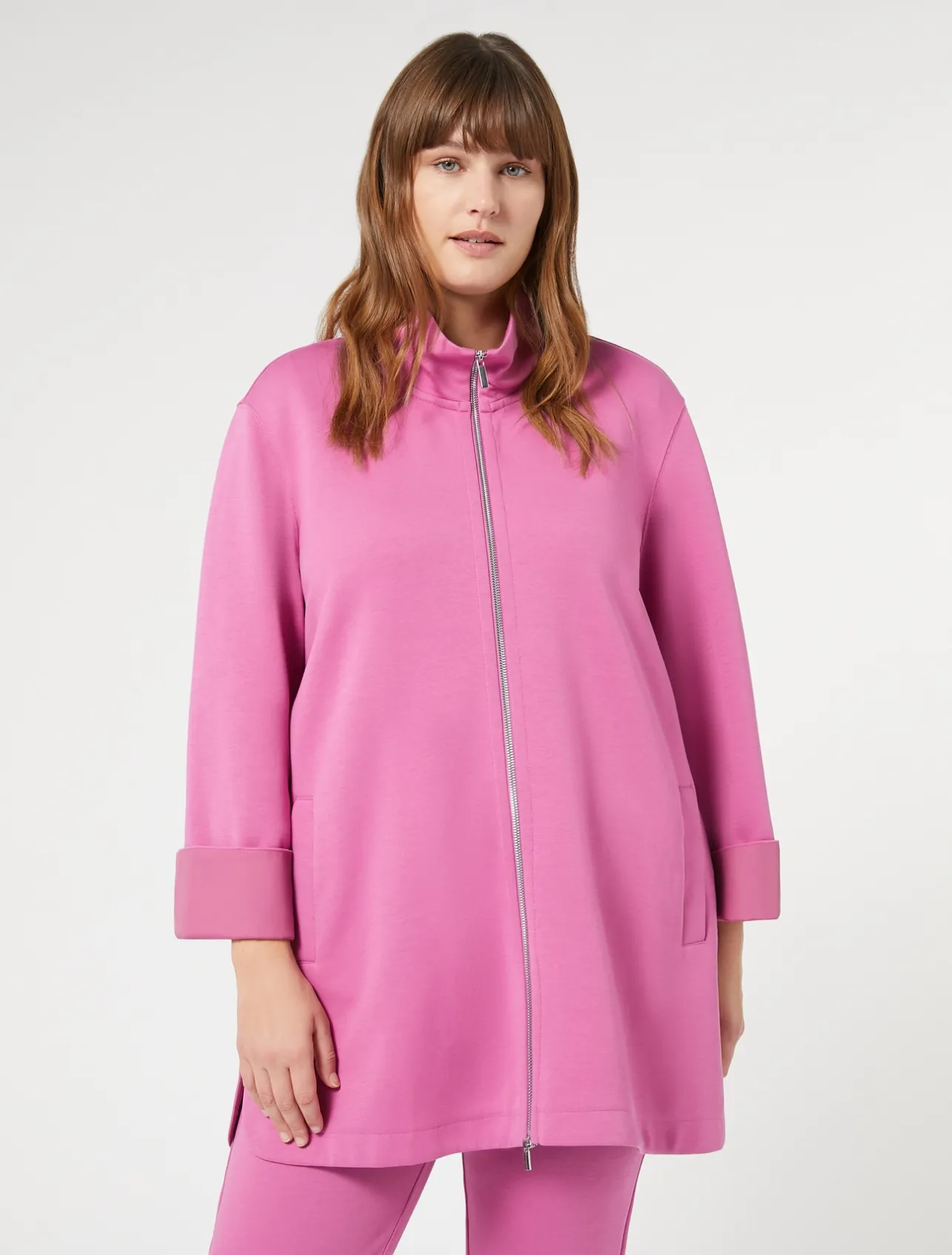 Clearance Marina Rinaldi Double-faced jersey jacket PINK