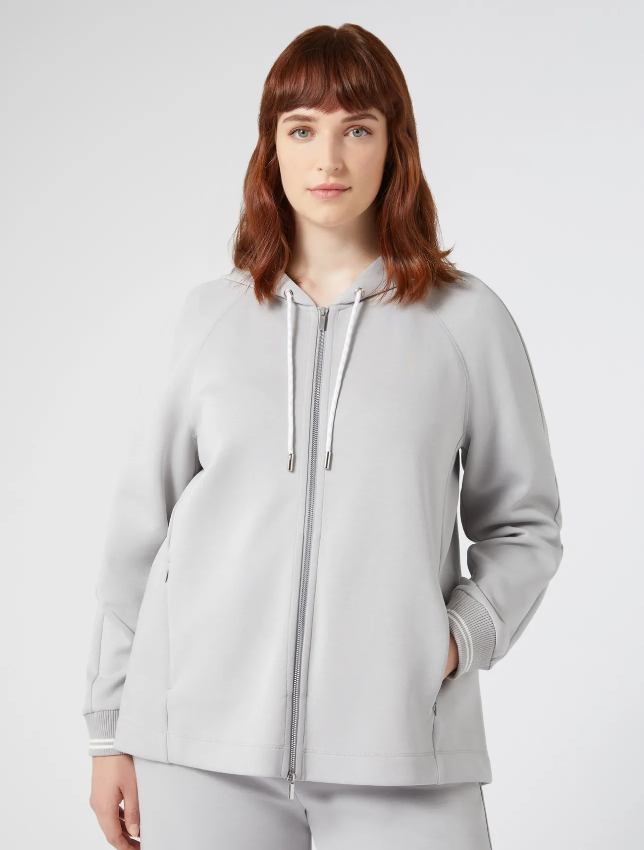 Sale Marina Rinaldi Double-faced jersey sweatshirt LIGHTGREY