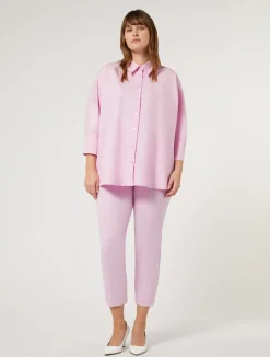 Sale Marina Rinaldi Double-faced jersey trousers PINK