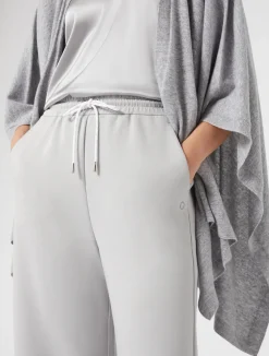Sale Marina Rinaldi Double-faced jersey trousers LIGHTGREY