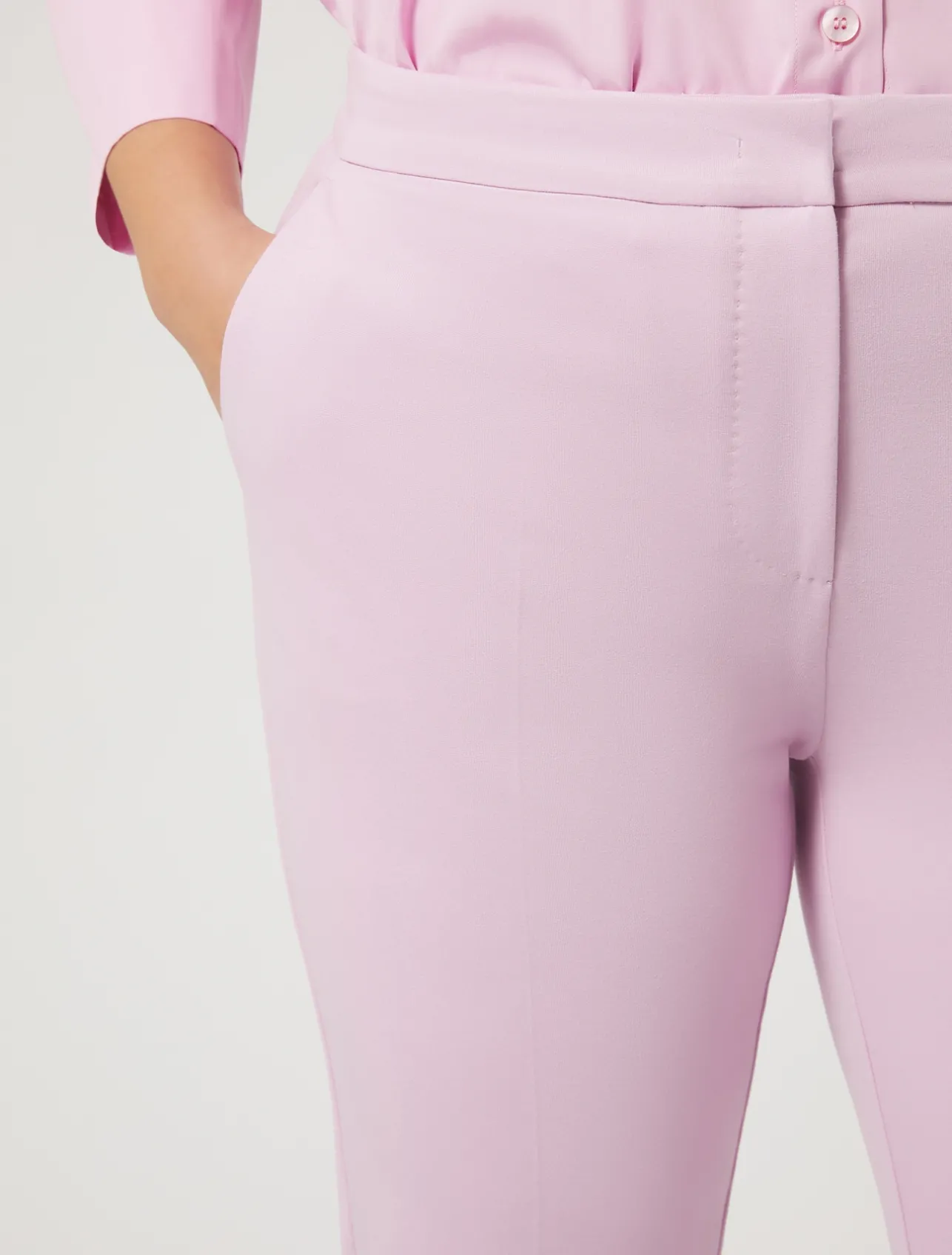 Sale Marina Rinaldi Double-faced jersey trousers PINK