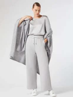Sale Marina Rinaldi Double-faced jersey trousers LIGHTGREY