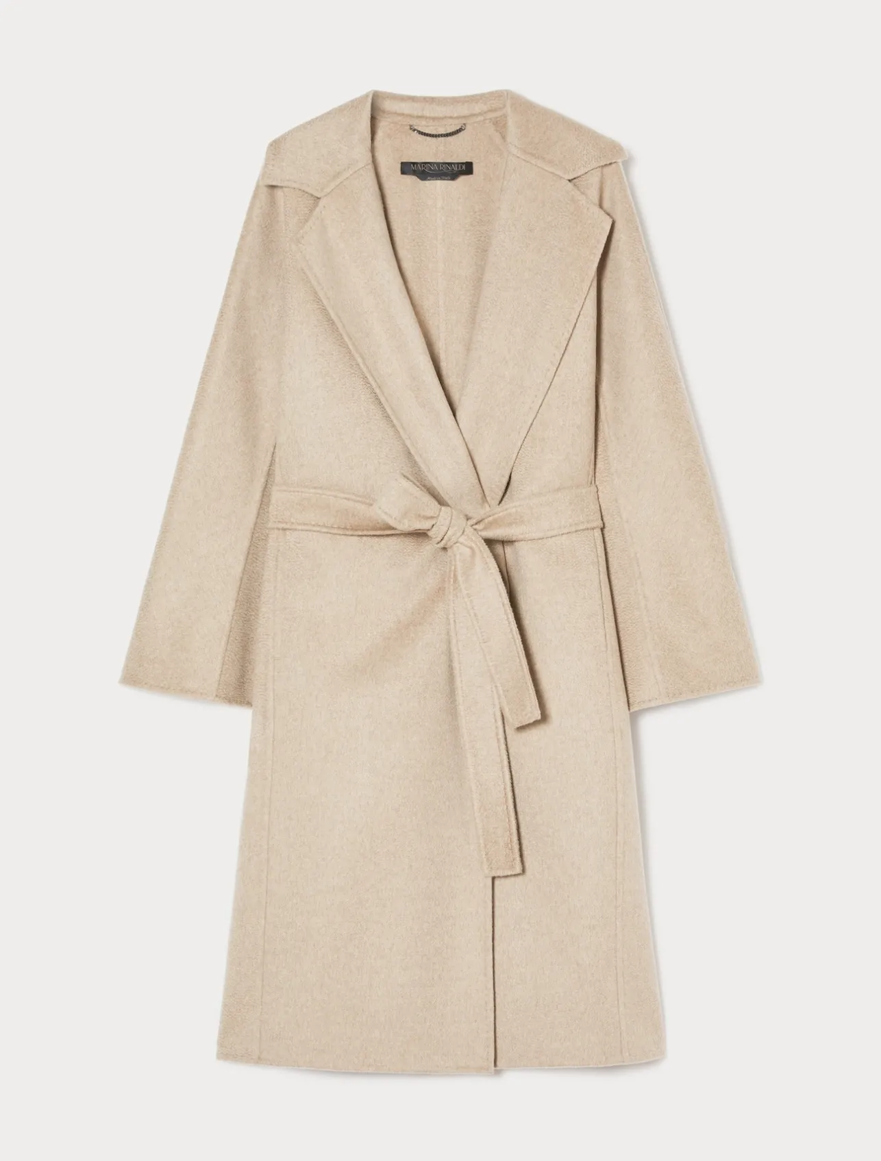 New Marina Rinaldi Double-faced pure cashmere coat HAZELNUTBROWN