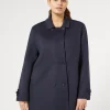 Fashion Marina Rinaldi Double-faced wool and cashmere coat MIDNIGHTBLUE