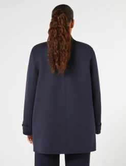 Fashion Marina Rinaldi Double-faced wool and cashmere coat MIDNIGHTBLUE