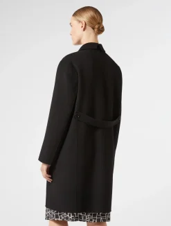 Discount Marina Rinaldi Double-faced wool and cashmere coat BLACK