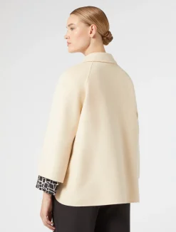 Discount Marina Rinaldi Double-faced wool and cashmere jacket POWDER