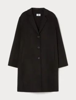 Discount Marina Rinaldi Double-faced wool and cashmere coat BLACK