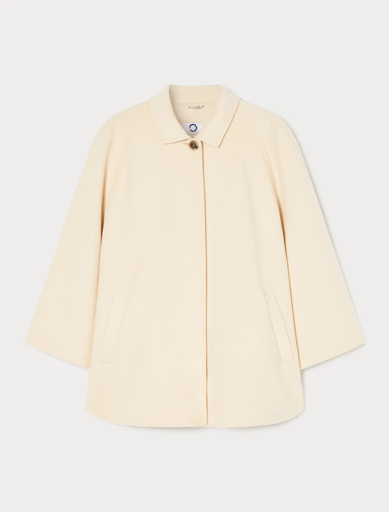 Discount Marina Rinaldi Double-faced wool and cashmere jacket POWDER