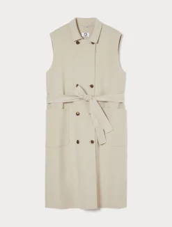 Online Marina Rinaldi Double-faced wool and cashmere gilet BEIGE