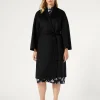 Best Marina Rinaldi Double-faced wool coat BLACK