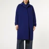 Outlet Marina Rinaldi Double-faced wool coat CHINABLUE