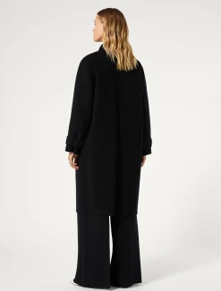Clearance Marina Rinaldi Double-faced wool coat BLACK