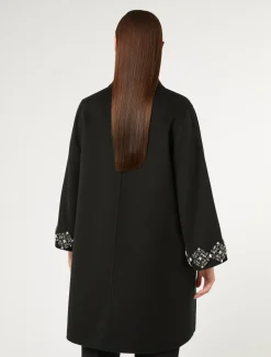 Clearance Marina Rinaldi Double-faced wool coat BLACK
