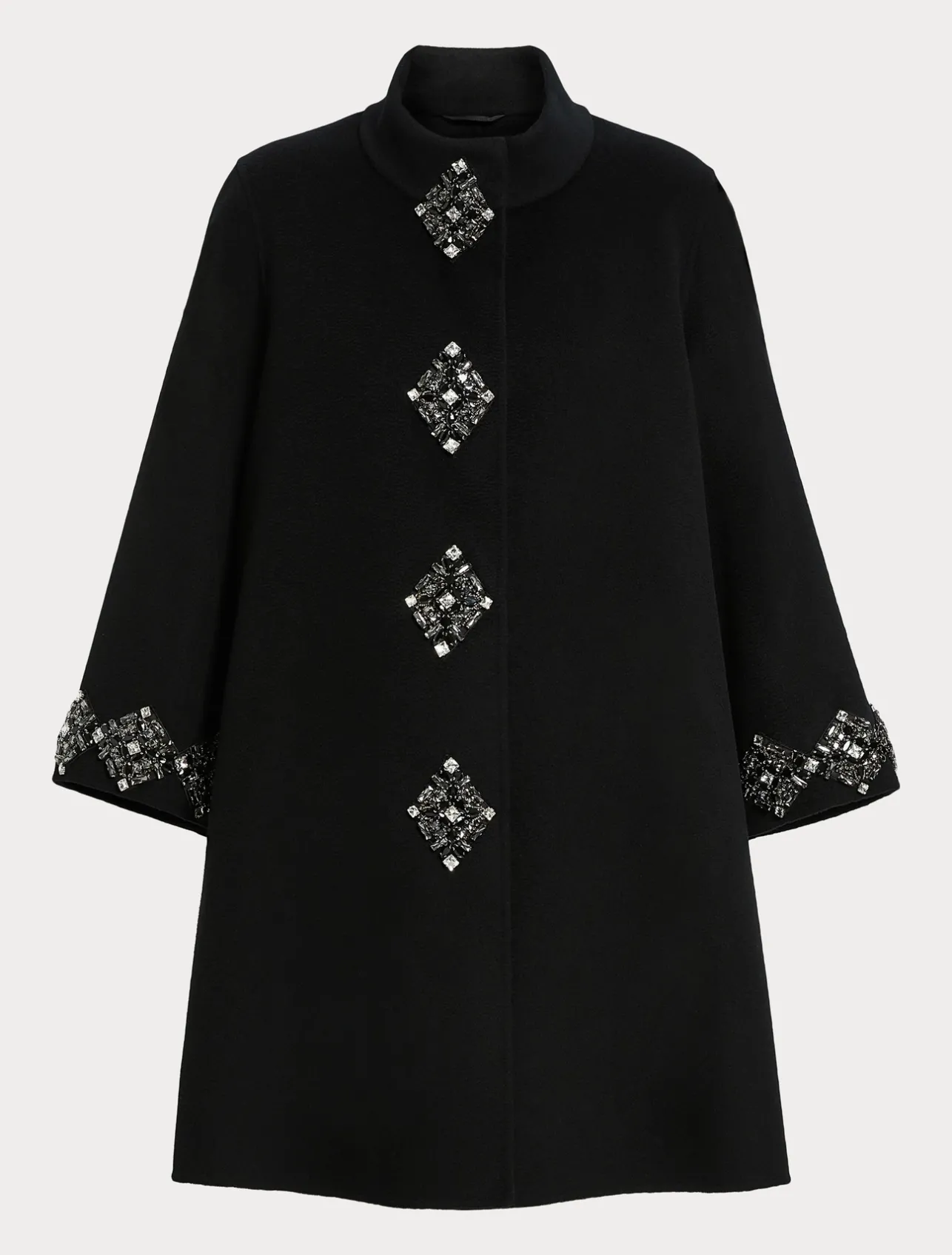 Clearance Marina Rinaldi Double-faced wool coat BLACK