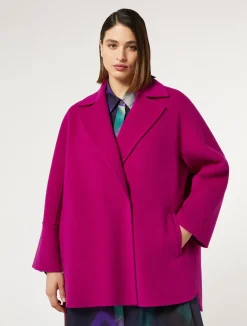 New Marina Rinaldi Double-faced wool heavy jacket CYCLAMEN