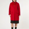 Online Marina Rinaldi Double-faced wool heavy jacket RED
