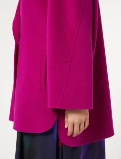 New Marina Rinaldi Double-faced wool heavy jacket CYCLAMEN
