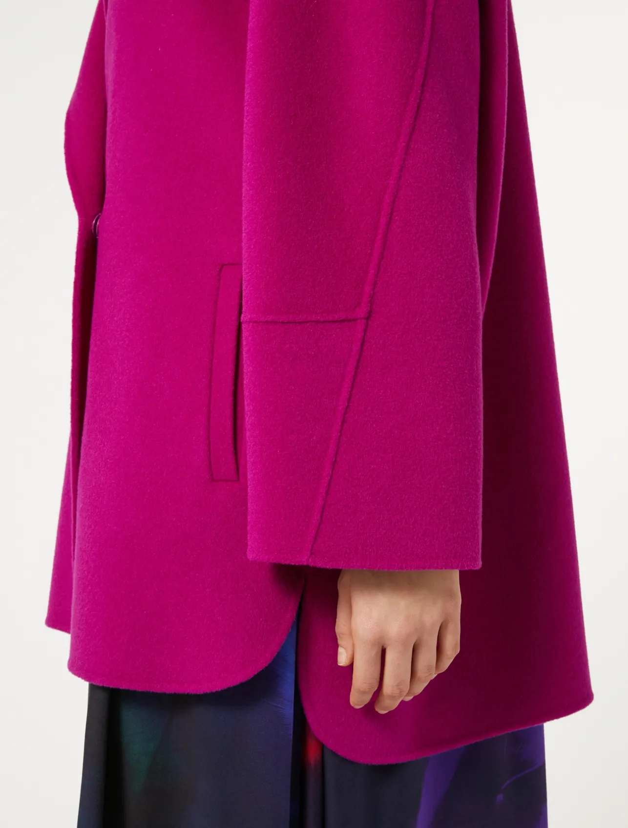 New Marina Rinaldi Double-faced wool heavy jacket CYCLAMEN